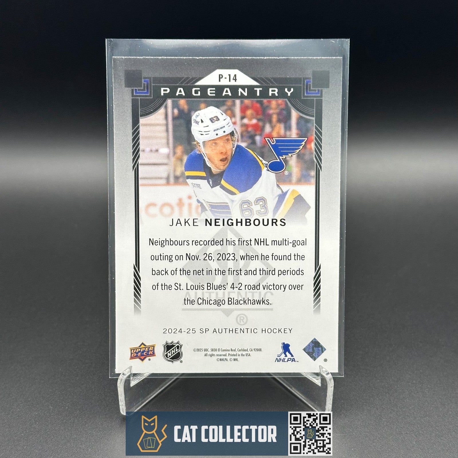 2014-25 UD SP Authentic JAKE NEIGHBOURS #P-14 Pageantry Red