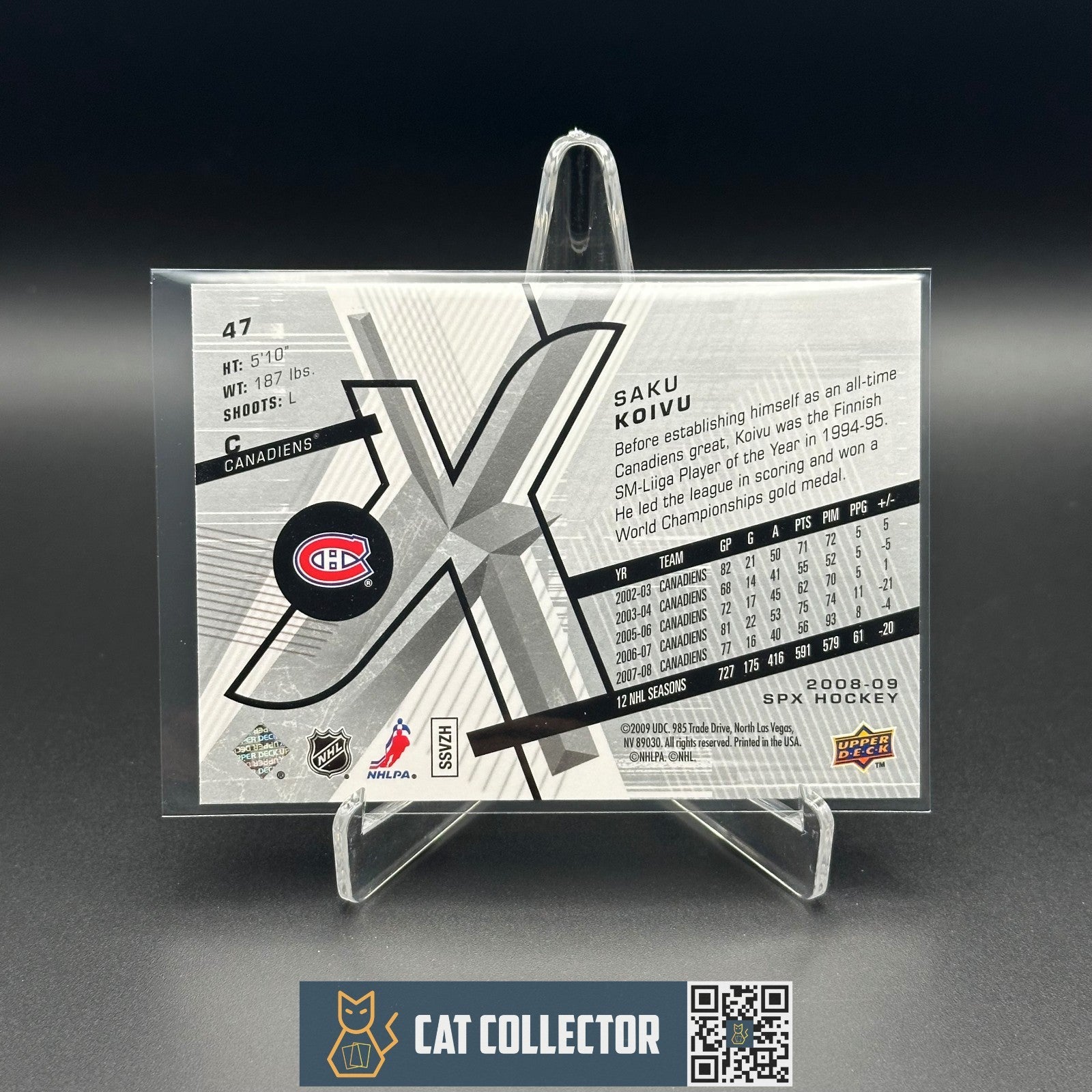 2008-09 UD SPx SAKU KOIVU #47 Montreal Canadiens