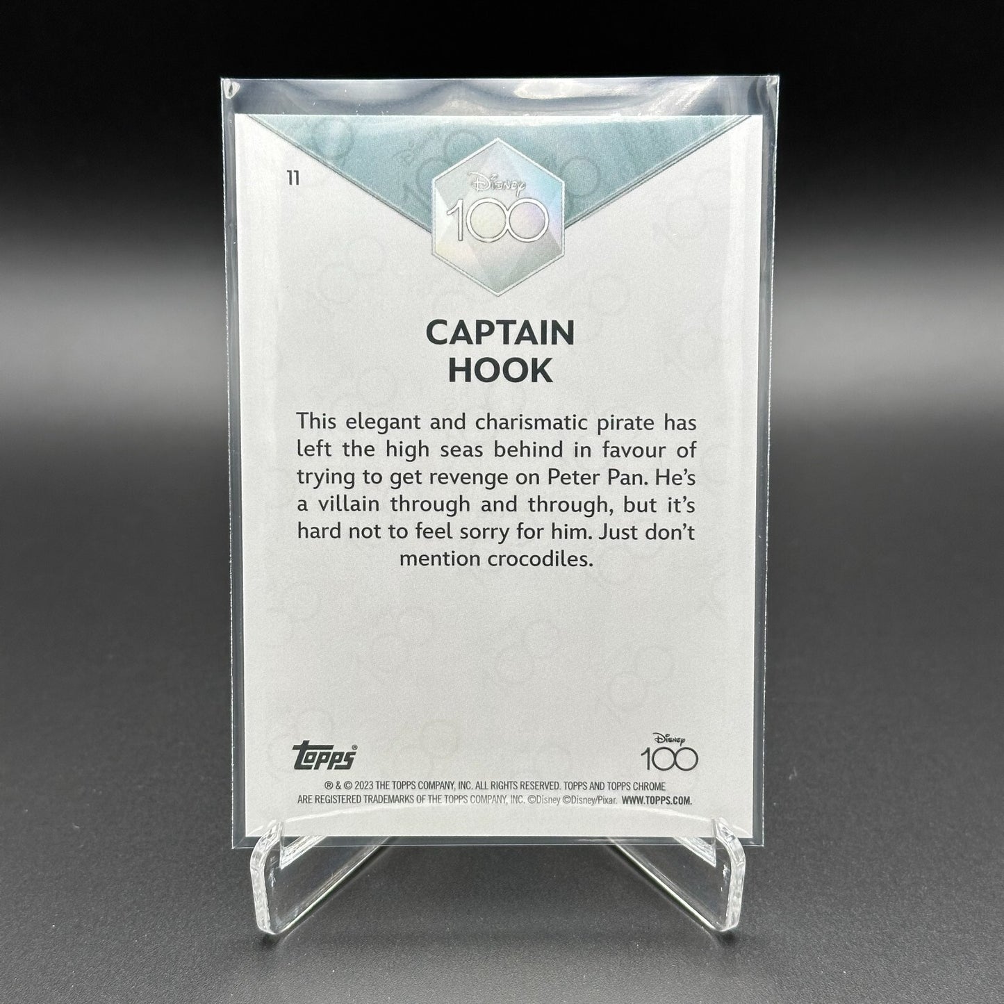 2023 Topps Chrome Disney 100 CAPTAIN HOOK #11 Purple Refractor /299