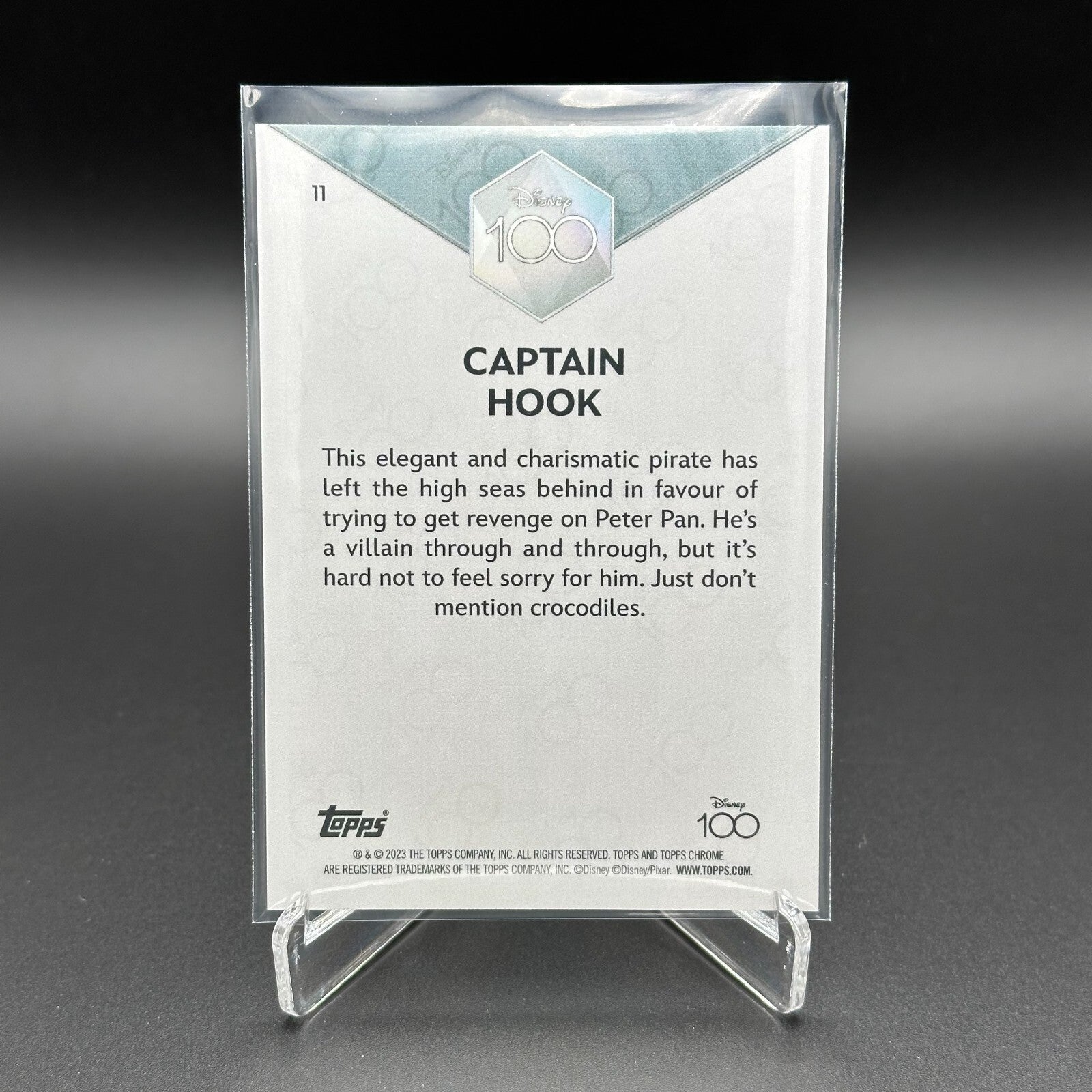 2023 Topps Chrome Disney 100 CAPTAIN HOOK #11 Purple Refractor /299