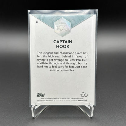 2023 Topps Chrome Disney 100 CAPTAIN HOOK #11 Purple Refractor /299