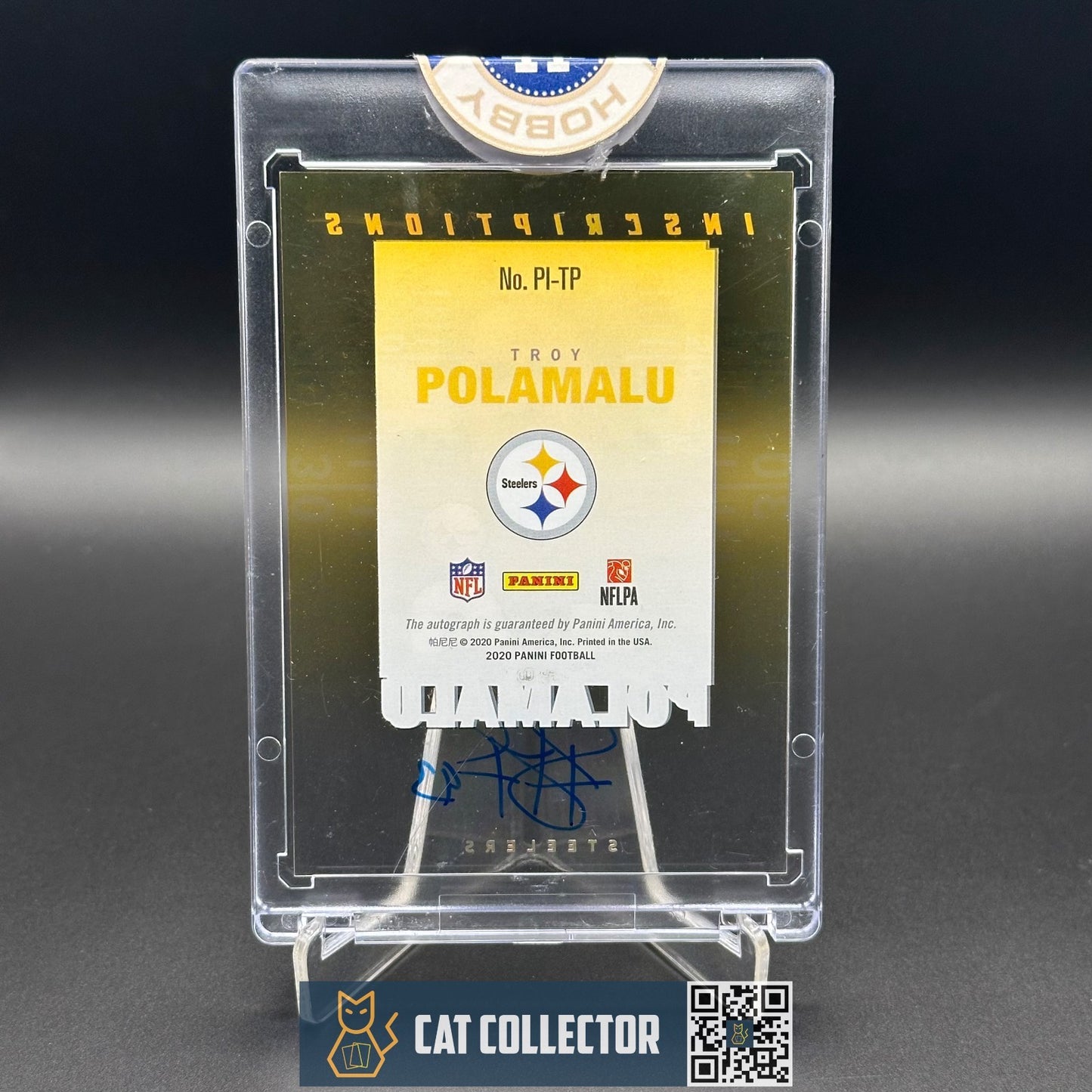 2021 Panini Immaculate TROY POLAMALU #PI-TP Pinnacle Inscriptions Auto 06/50