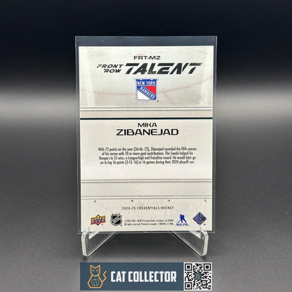 2024-25 UD Credentials MIKA ZIBANEJAD #FRT-MZ Front Row Talent