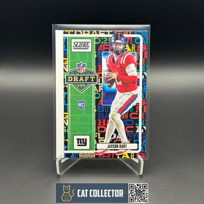2025 Panini Score JAXSON DART #18 NFL Draft Rookie RC - New York Giants