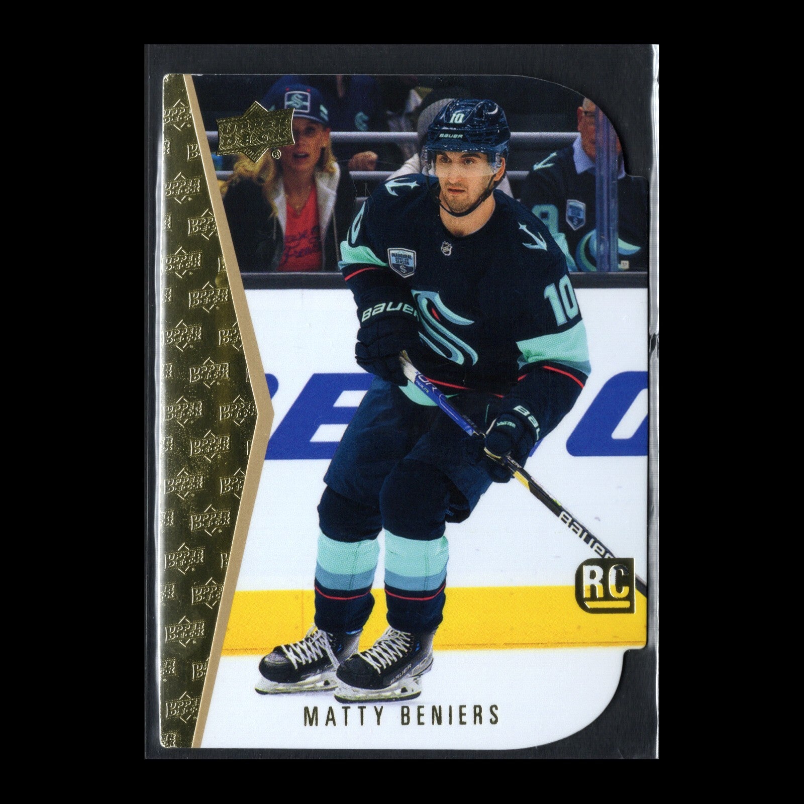 2022-23 UD Series 1 MATTY BENIERS #RDT-3 Rookie Gold Die-cut - Seattle Kraken