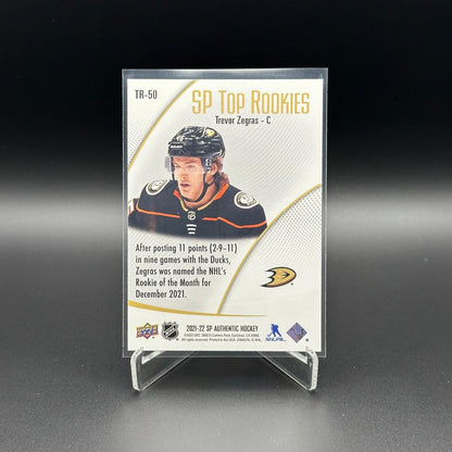 2021-22 UD SP Authentic TREVOR ZEGRAS #TR-50 SP Top Rookies RC