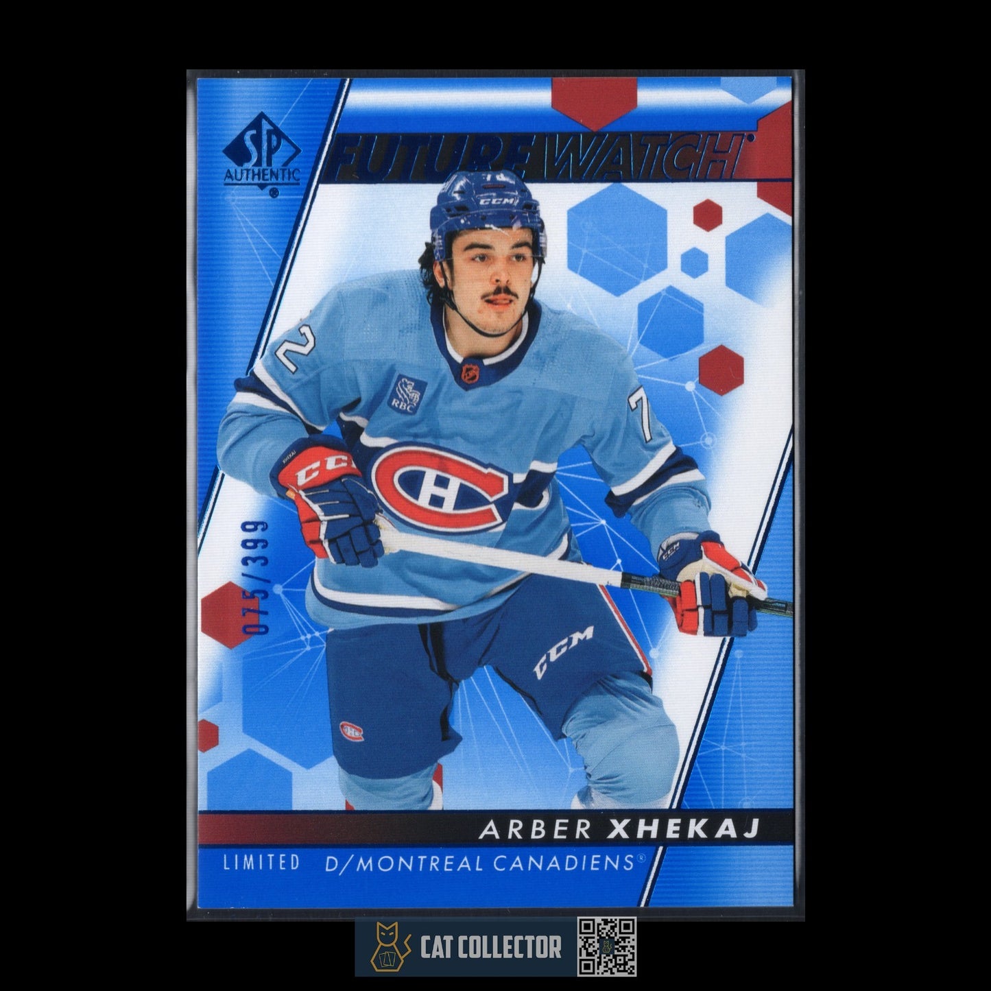 2022-23 UD SP Authentic ARBER XHEKAJ #154 Future Watch Limited Blue RC /399