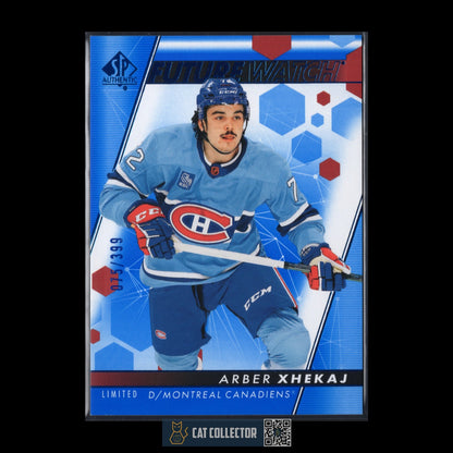 2022-23 UD SP Authentic ARBER XHEKAJ #154 Future Watch Limited Blue RC /399