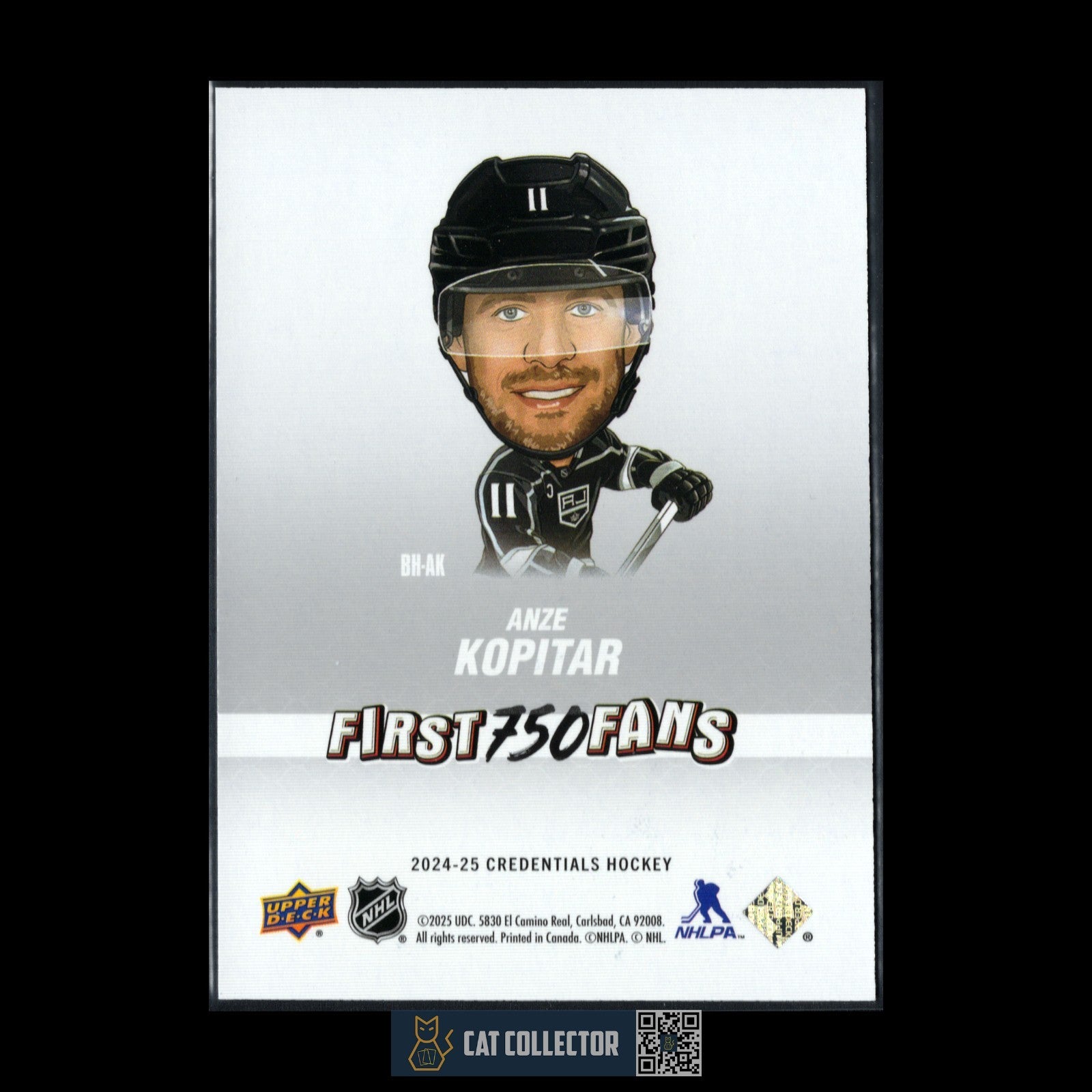 2024-25 UD Credentials ANZE KOPITAR #BH-AK Arena Giveaways Bobbleheads /750