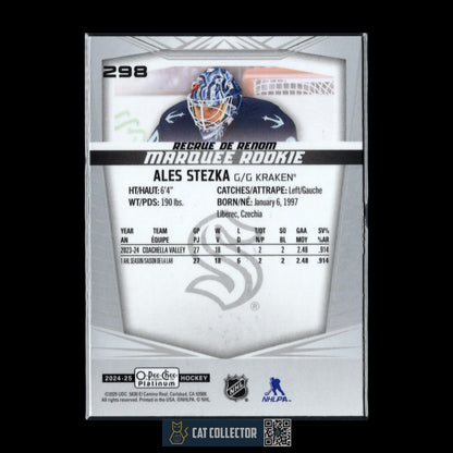 2024-25 O-Pee-Chee Platinum ALES STEZKA #298 Marquee Rookie RC