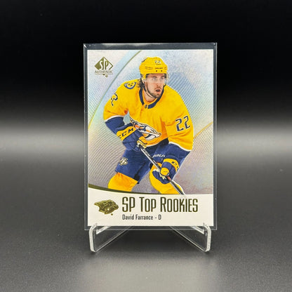 2021-22 UD SP Authentic DAVID FARRANCE #TR-47 SP Top Rookies RC
