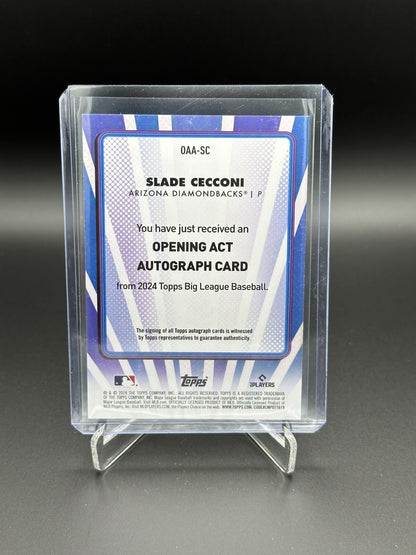 2024 Topps Big League SLADE CECCONI #OAA-SC Rookie Opening Act Autograph