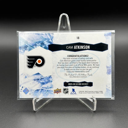 2023-24 UD Ice CAM ATKINSON #18 Jersey - Philadelphia Flyers