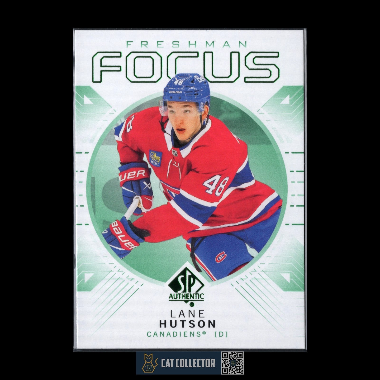 2024-25 UD SP Authentic LANE HUTSON #FF-38 Freshman Focus Green Rookie RC