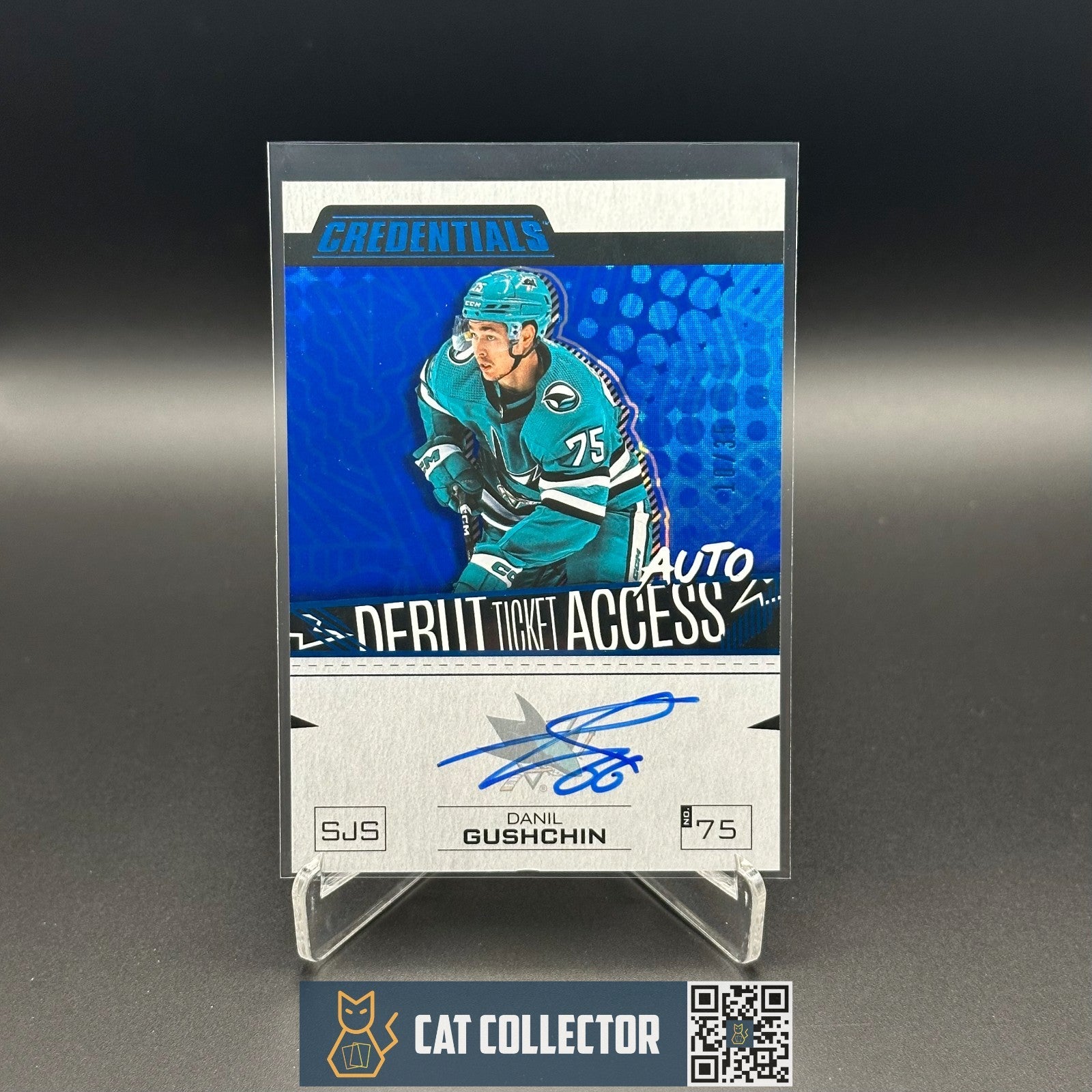 2023-24 UD Credentials DANIEL GUSHCHIN #DTAA-GU Debut Ticket Access AUTO /35