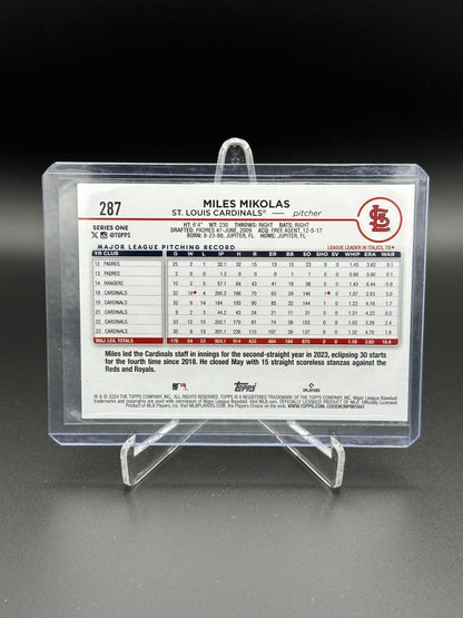 2024 Topps Series 1 MILES MIKOLAS #287 Easter Holiday Foil