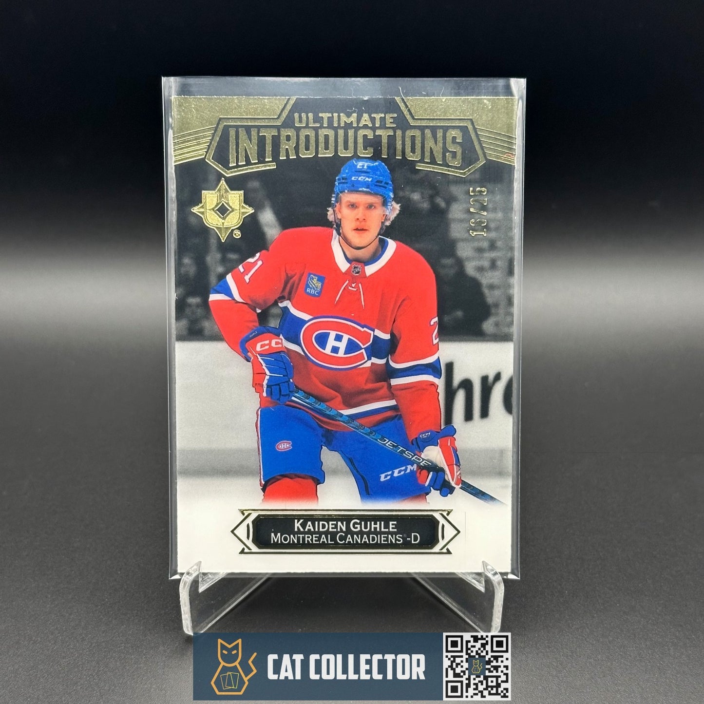 2022-23 UD Ultimate Collection KAIDEN GUHLE #UI-83 Introductions Black RC /25