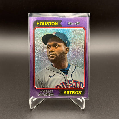 2023 Topps Heritage YORDAN ALVAREZ #304 Chrome Purple Refractor - Houston Astros