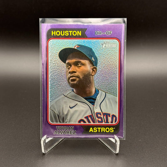 2023 Topps Heritage YORDAN ALVAREZ #304 Chrome Purple Refractor - Houston Astros