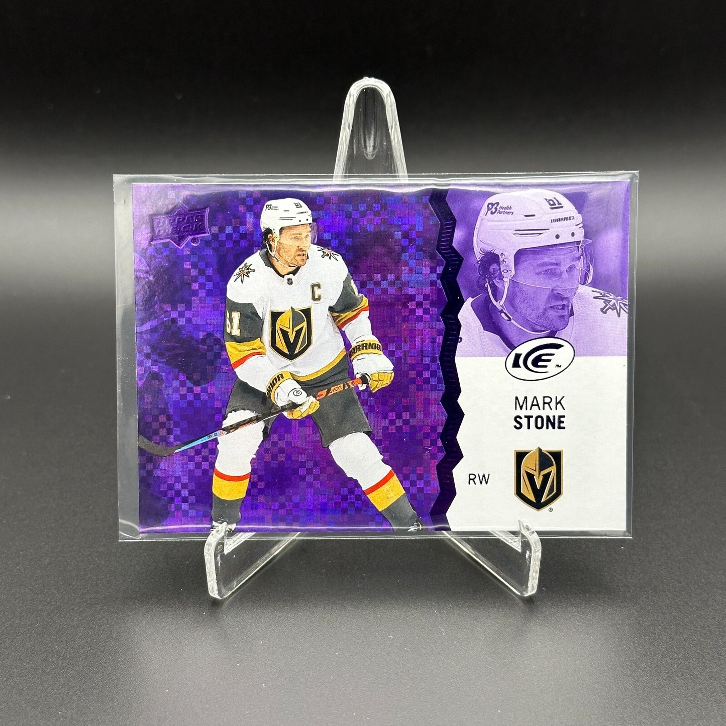 2023-24 UD Ice MARK STONE #79 Purple - Vegas Golden Knights