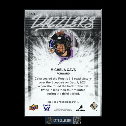 2024-25 UD PWHL MICHELA CAVA #DZ-3 Dazzlers Blue - Minnesota Frost