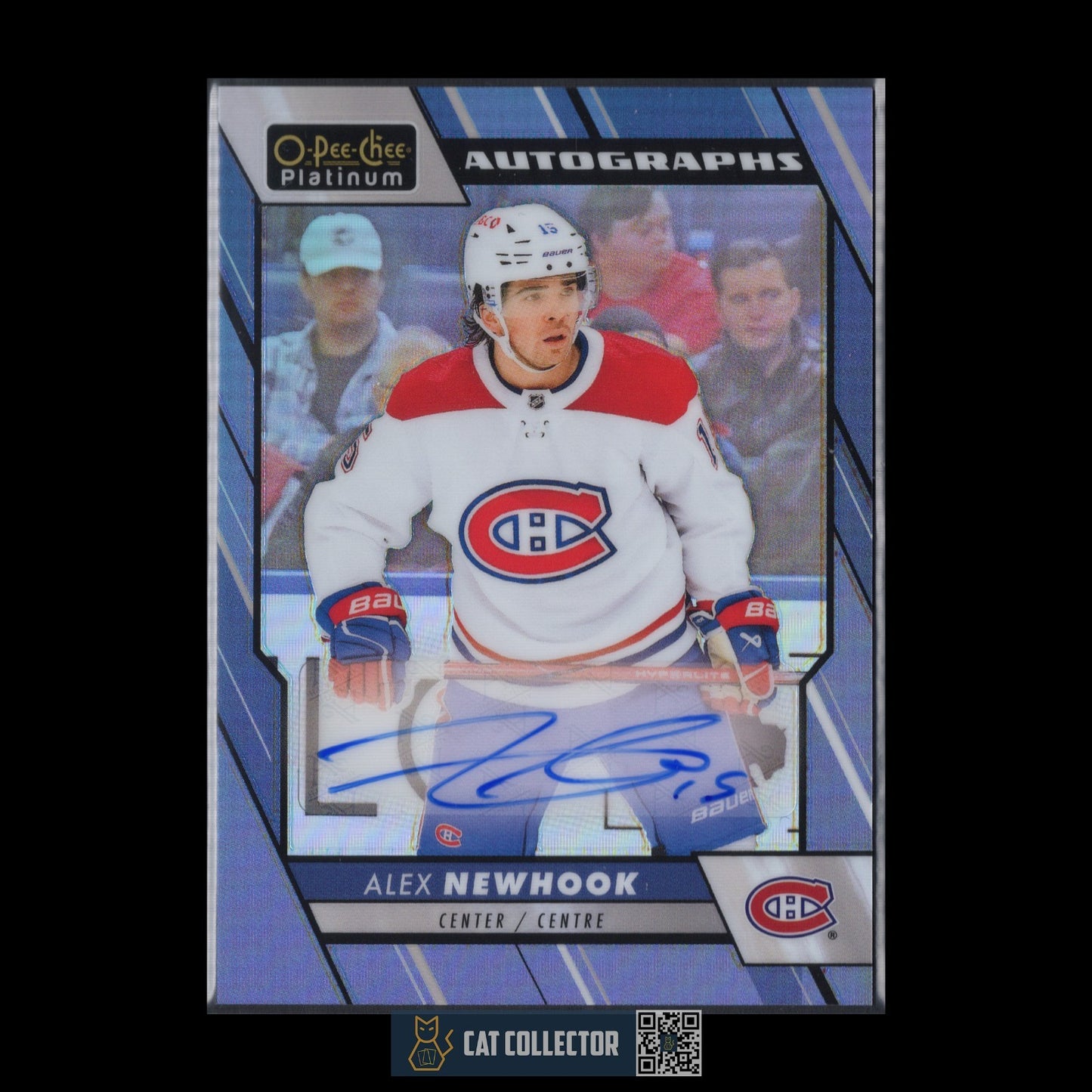 2023-24 O-Pee-Chee Platinum ALEX NEWHOOK #BA-AN Blue Rainbow Autographs Auto