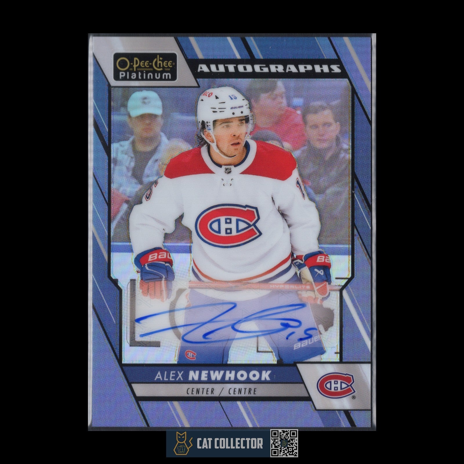 2023-24 O-Pee-Chee Platinum ALEX NEWHOOK #BA-AN Blue Rainbow Autographs Auto