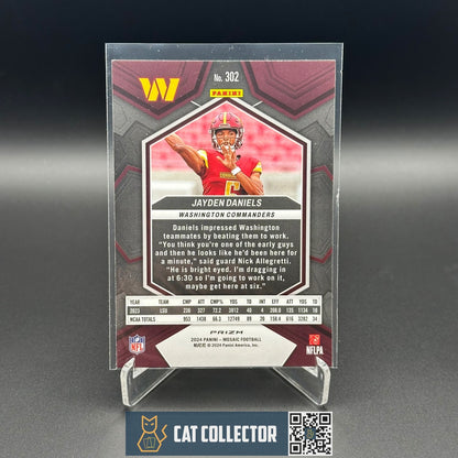 2024 Panini Mosaic JAYDEN DANIELS #302 Rookie Yellow reactive RC Prizm