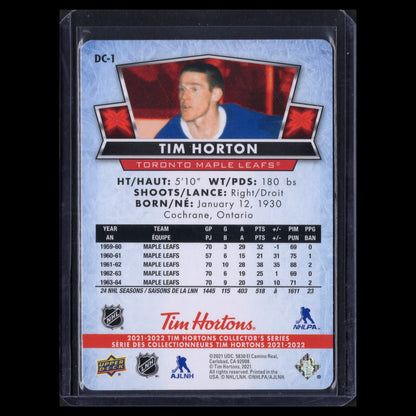 2021-22 UD Tim Hortons TIM HORTON #DC-1 Red Die-Cut - Toronto Maple Leafs