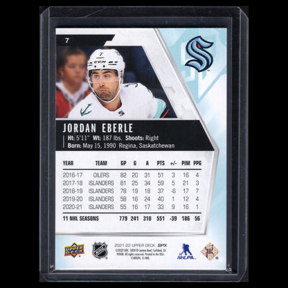 2021-22 UD SPx JORDAN EBERLE #7 131/299 - Seattle Kraken