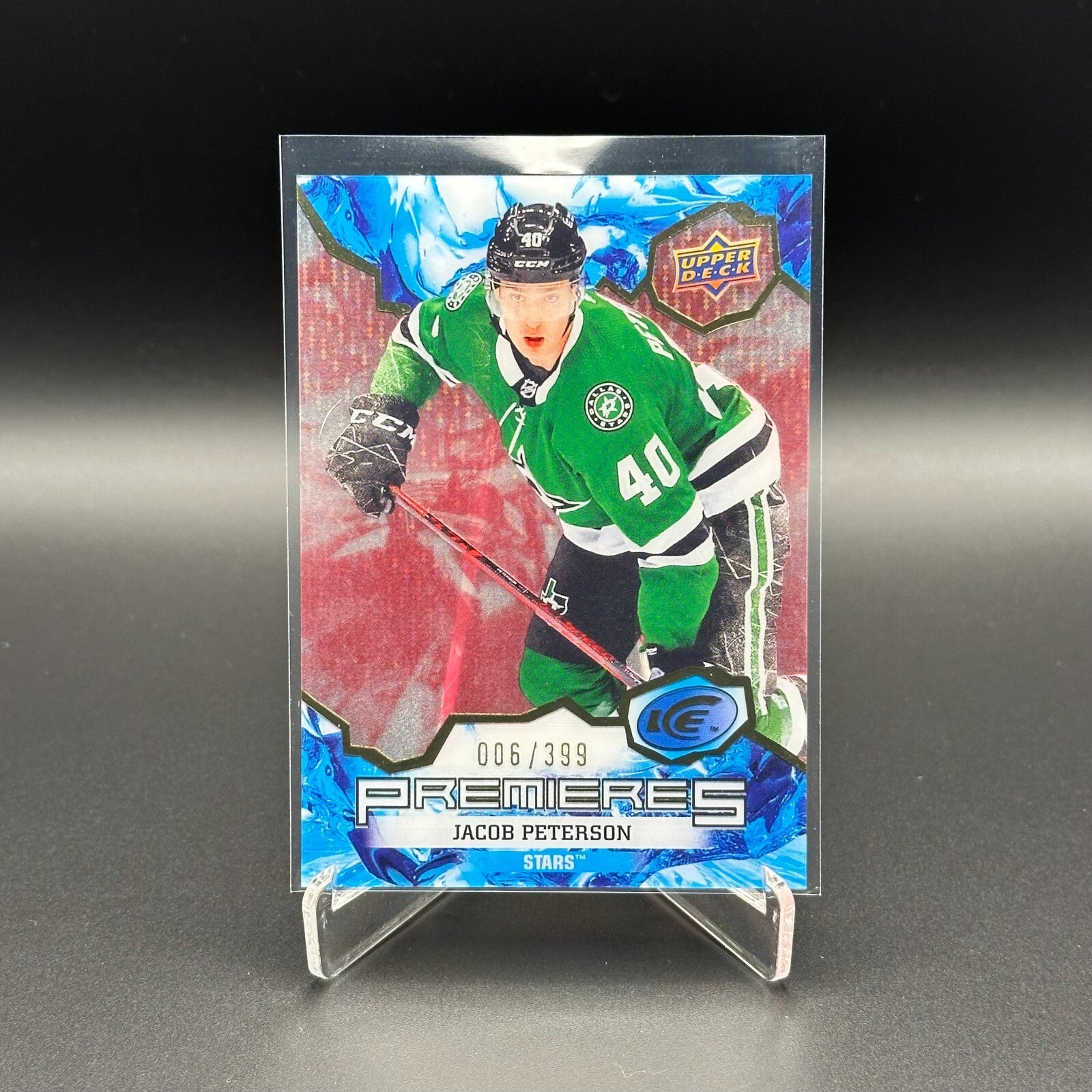 2021-22 UD Ice JACOB PETERSON #204 Ice Premieres Red Rookie RC /399
