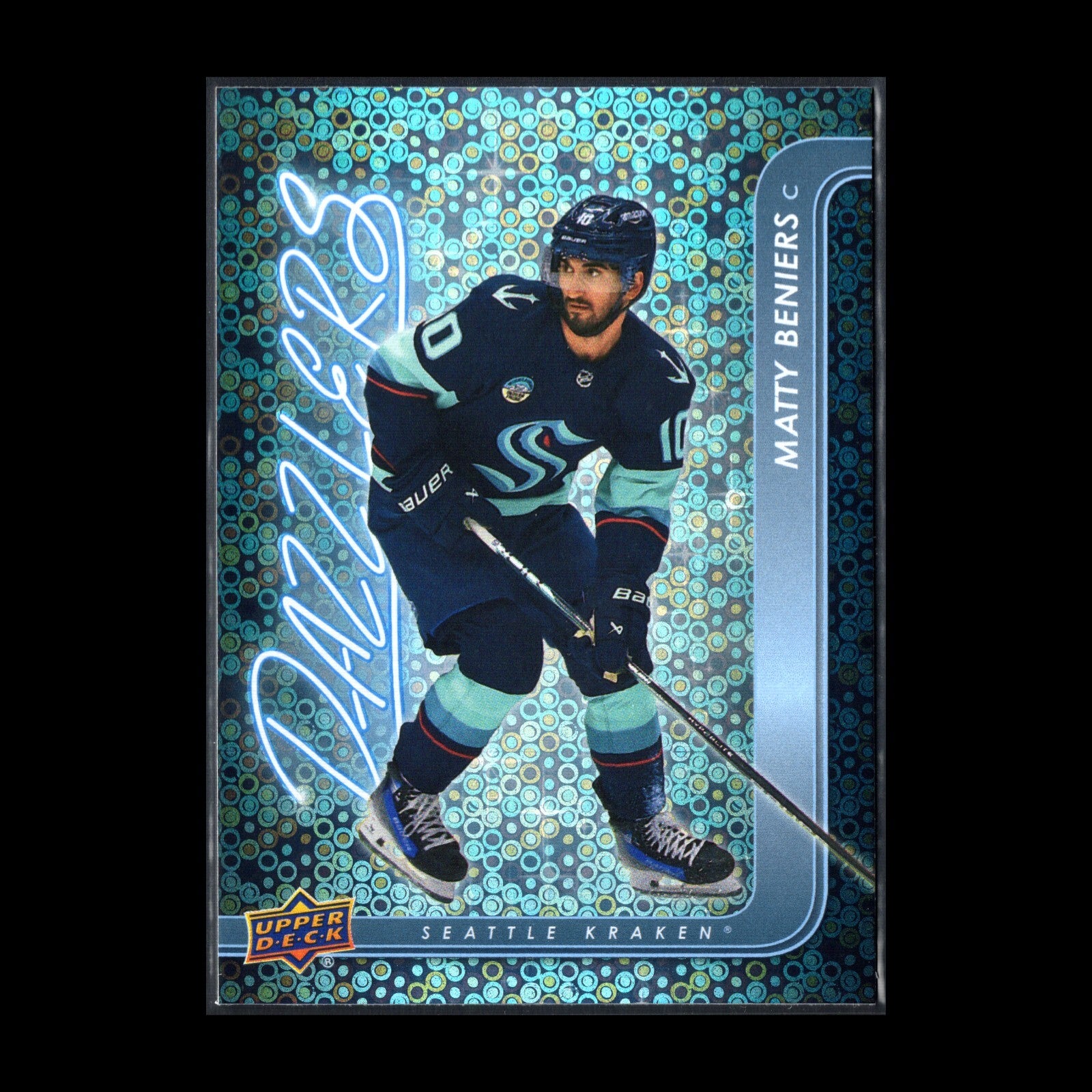 2024-25 UD Series 1 MATTY BENIERS #DZ-46 Dazzlers Blue - Seattle Kraken