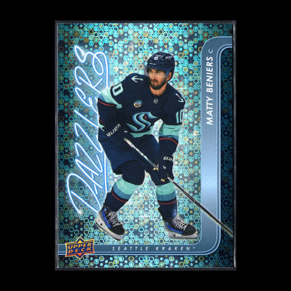 2024-25 UD Series 1 MATTY BENIERS #DZ-46 Dazzlers Blue - Seattle Kraken
