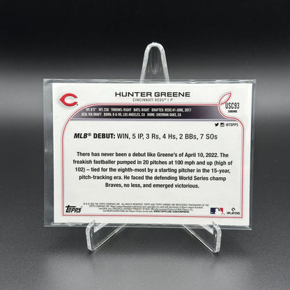2022 Topps Chrome Updated Series HUNTER GREENE #USC93 Rookie Debut RC