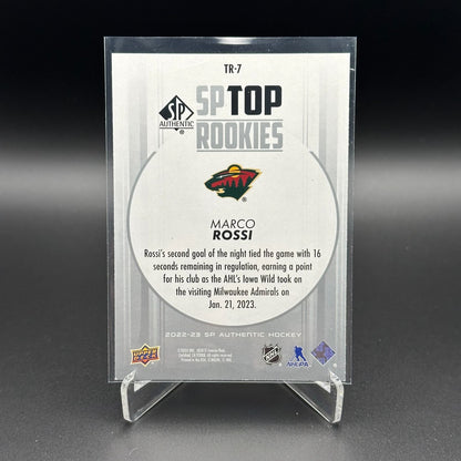 2022-23 UD SP Authentic MARCO ROSSI #TR-7 Top Rookies RC - Minnesota Wild