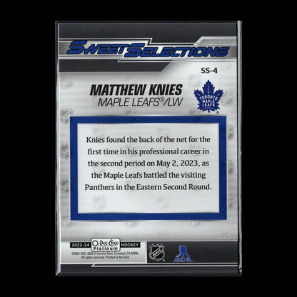 2023-24 O-Pee-Chee Platinum MATTHEW KNIES #SS-4 Seet Selections Rookie RC