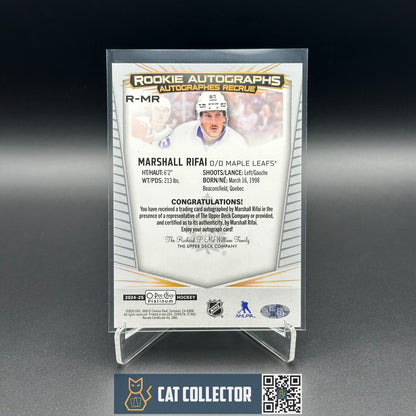 2024-25 O-Pee-Chee Platinum MARSHALL RIFAI #R-MR Rookie Autograph RC