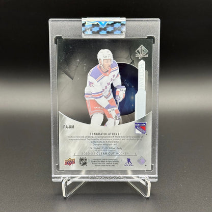 2022-23 UD Clear cut K'ANDRE MILLER #RA-KM Future Watch AUTOGRAPH - NY Rangers