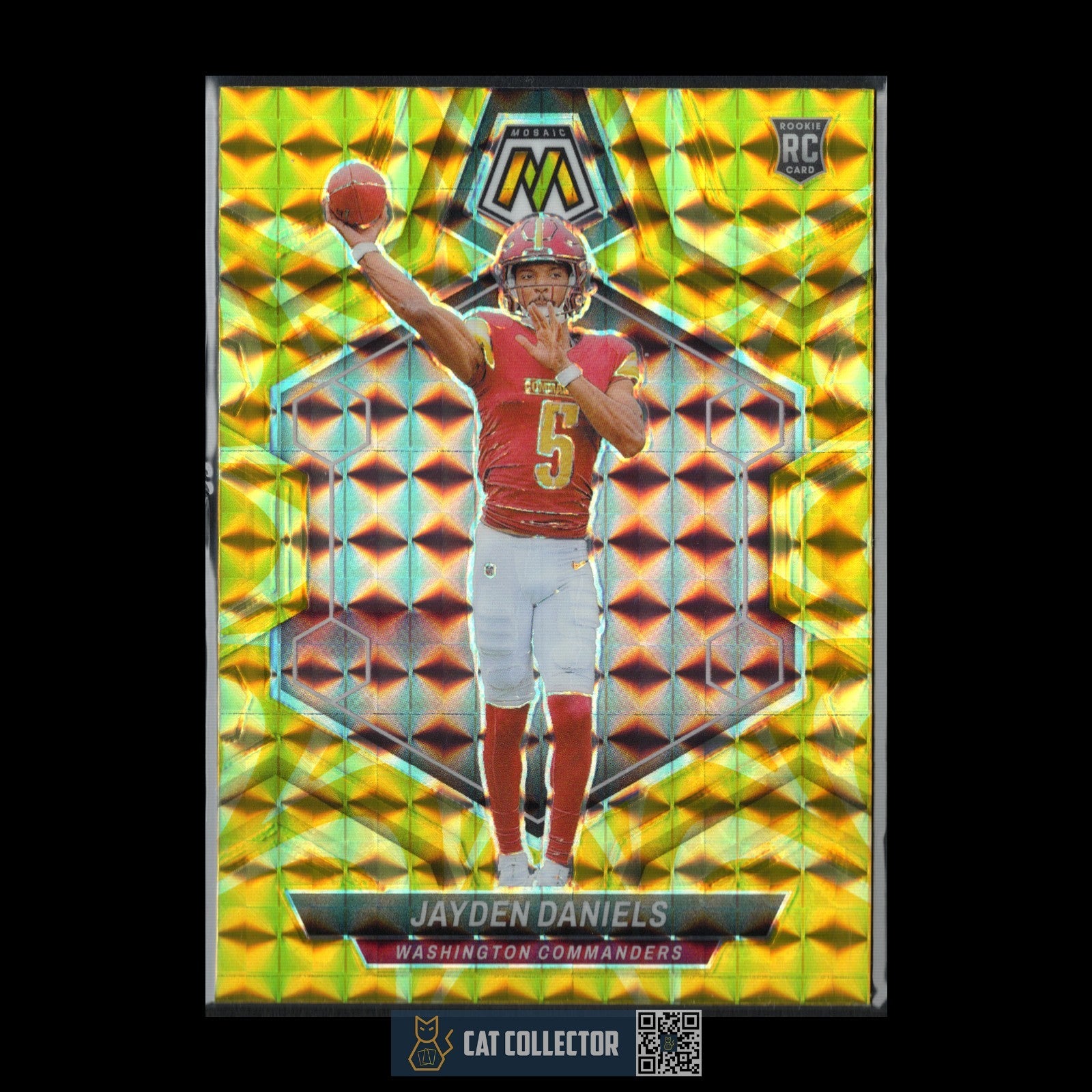 2024 Panini Mosaic JAYDEN DANIELS #302 Rookie Yellow reactive RC Prizm