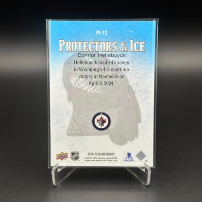 2024-25 UD Allure CONNOR HELLEBUYCK #PI-12 Protectors of the Ice Red