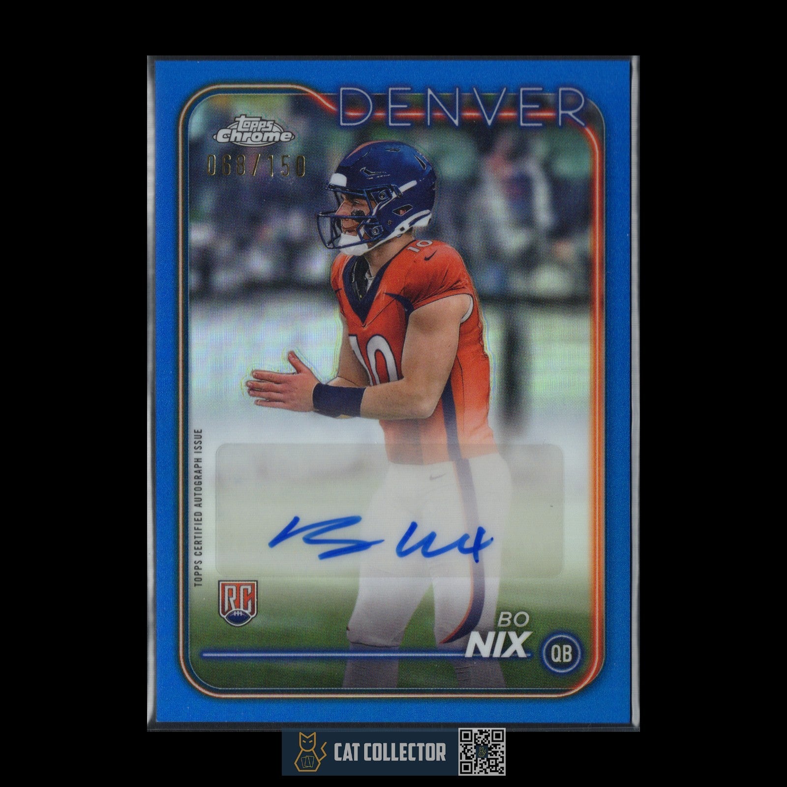 2024 Topps Chrome BO NIX #RA-BNI Rookie RC Blue Refractor AUTO 068/150