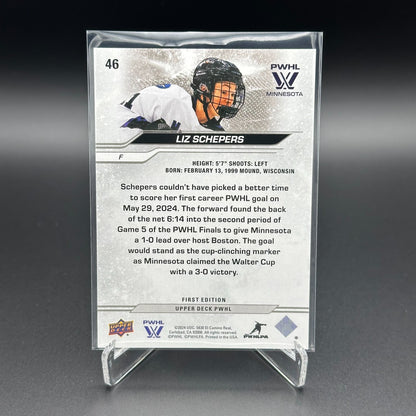 2024-25 UD PWHL LIZ SCHEPERS #46 Deluxe /250 - Minnesota - 1st EDITION!