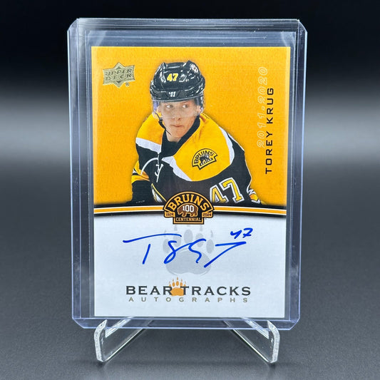 2023-24 UD Boston Bruins Centennial TOREY KRUG #BT-TK Bear Tracks Autograph