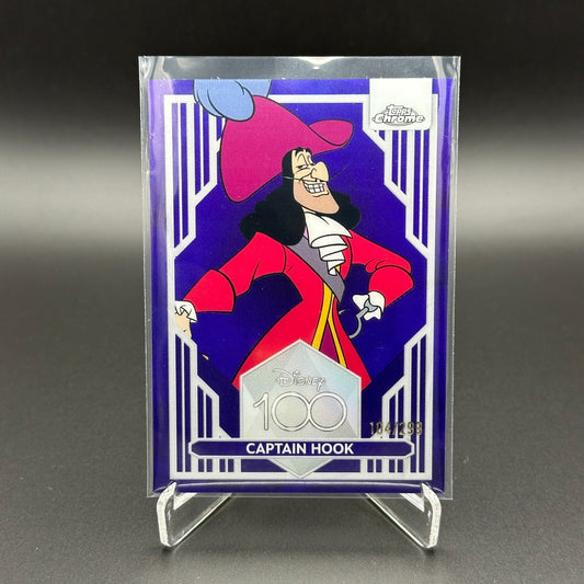 2023 Topps Chrome Disney 100 CAPTAIN HOOK #11 Purple Refractor /299