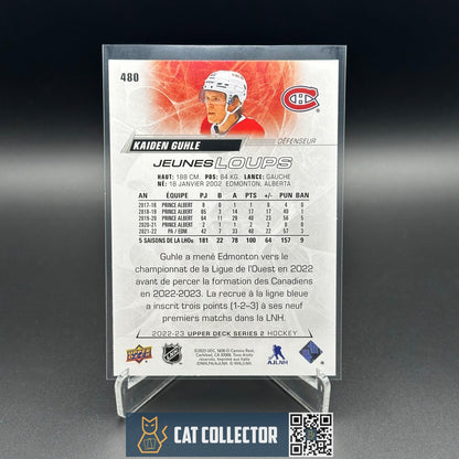 2022-23 UD Series 2 KAIDEN GUHLE #480 Young Guns / Jeunes loups (French) RC