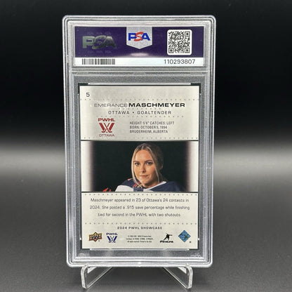 2024 UD PWHL Showcase EMERANCE MASCHMEYER #5 Logo parallel 14/24 Exclusive!