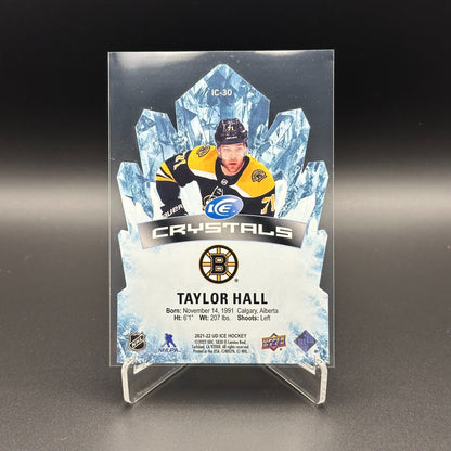 2021-22 UDIce TAYLOR HALL #IC-30 Ice Crystals Die-Cut - Boston Bruins