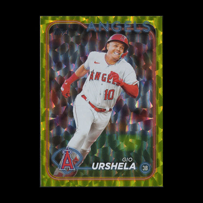 2024 Topps Series 2 GIO URSCHELA #698 Yellow crackle foil /50 - LA Angels