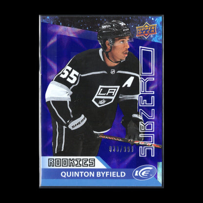 2021-22 UD Ice QUINTON BYFIELD #SZ-57 Sub-Zero Rookies RC 933/999 - LA Kings