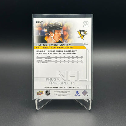 2024-25 UD Extended series RUTGER MCGROARTY #PP-7 Pros & Prospects Rookie RC